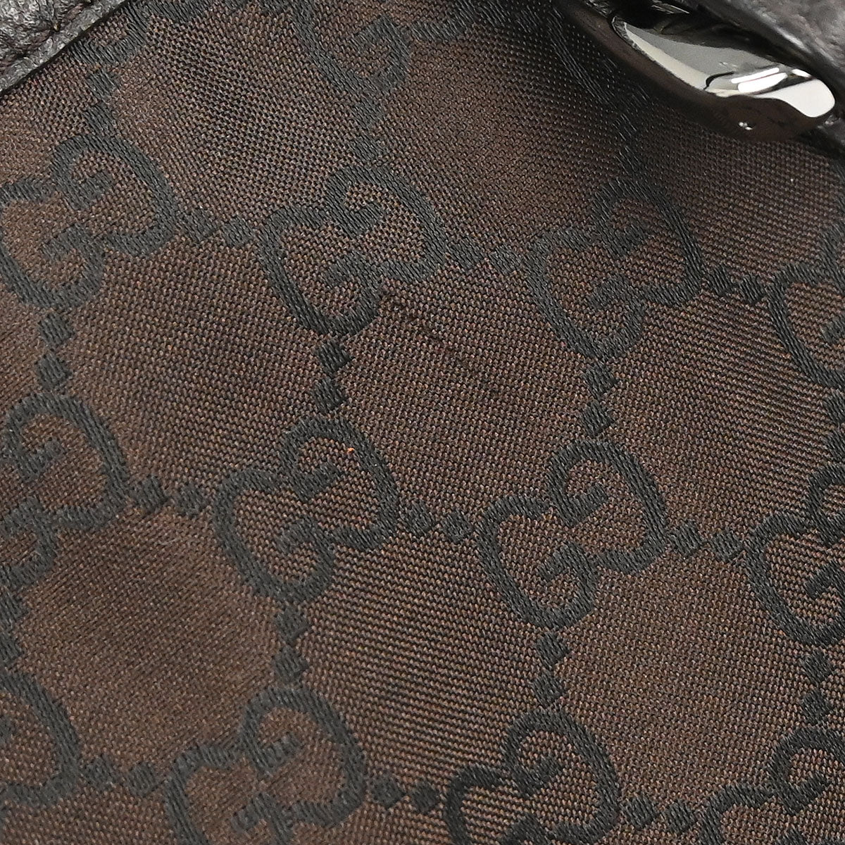 Gucci Brown Nylon GG Abbey D-ring Tote Bag