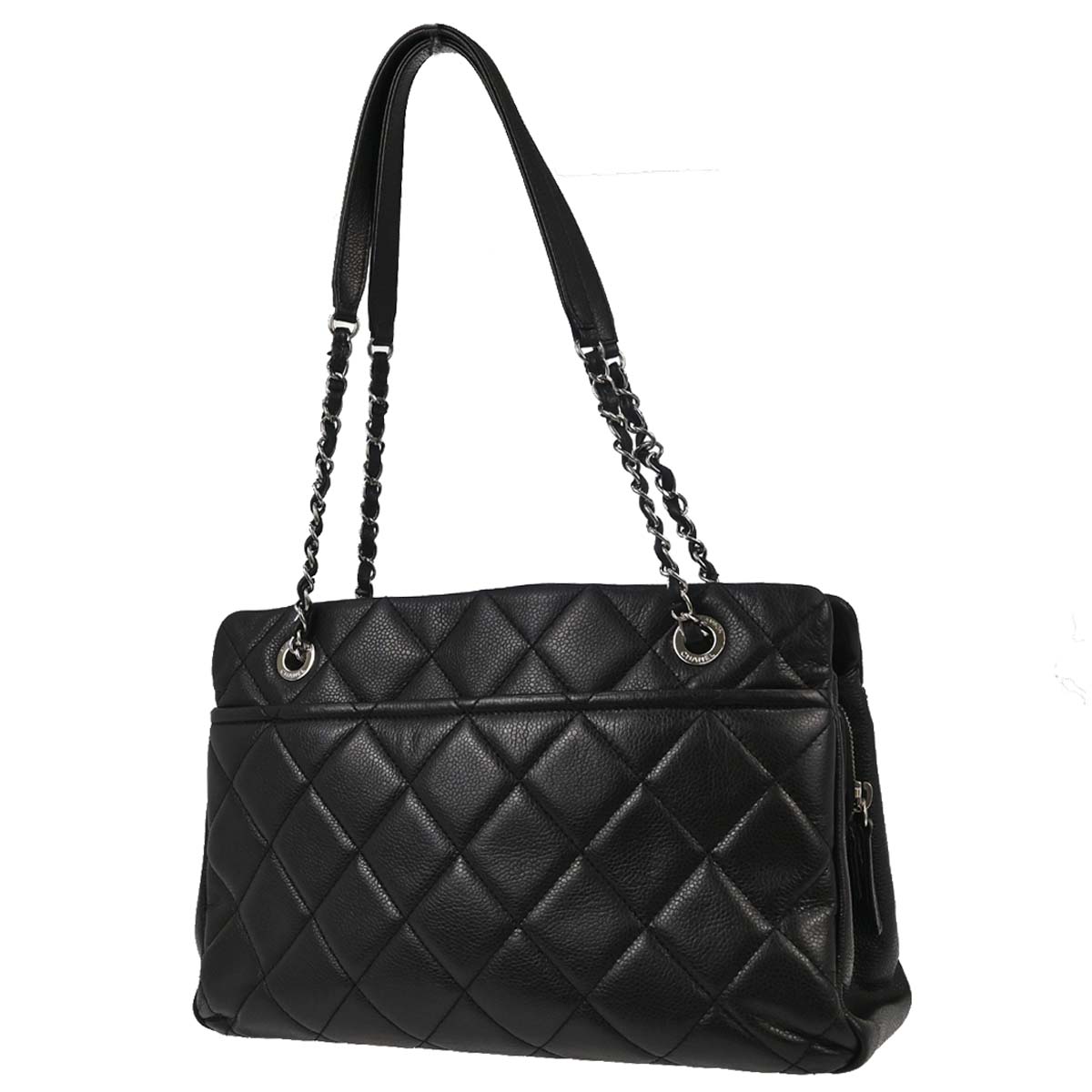 Chanel Black Caviar Skin Timeless CC Chain Tote Bag