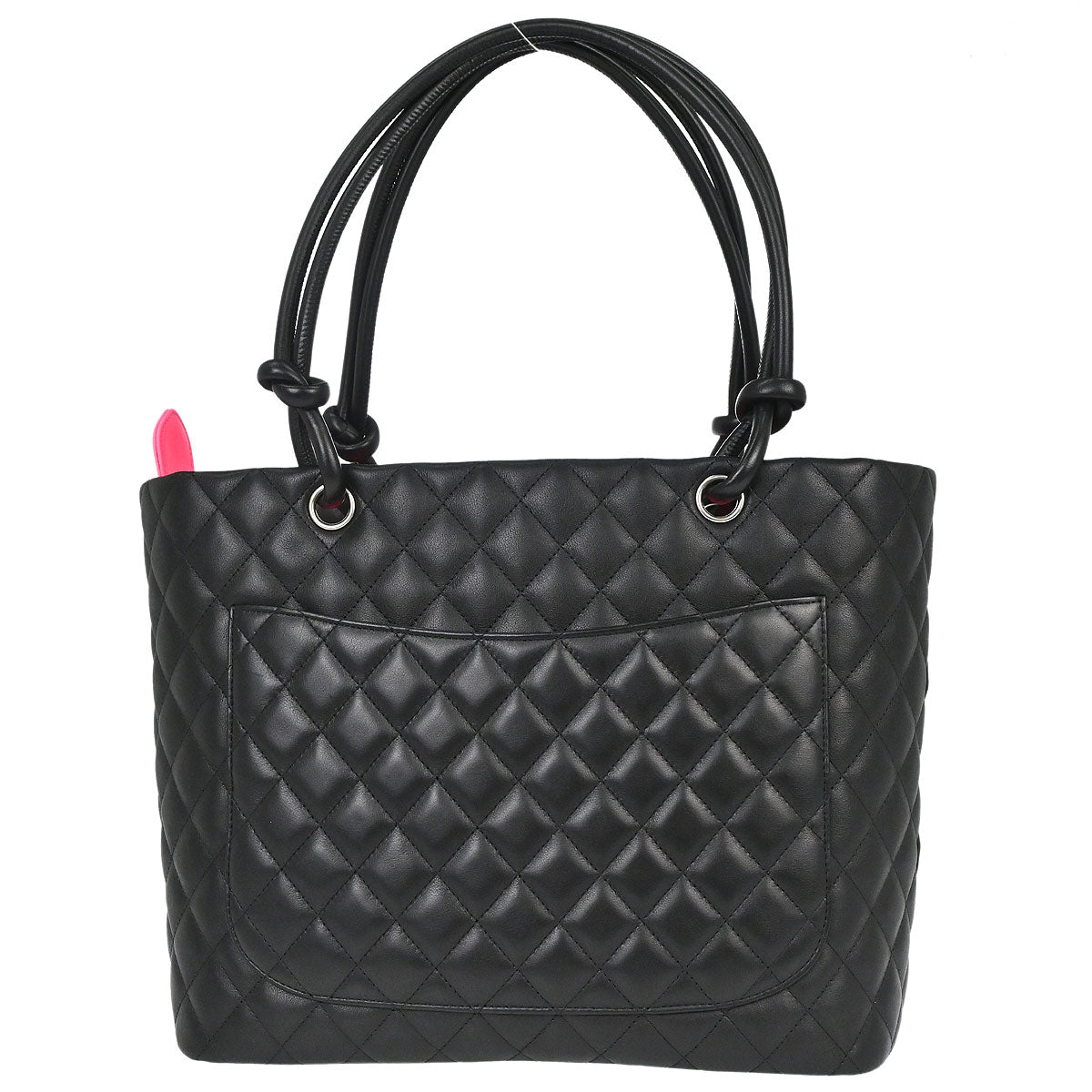 Chanel Black Calfskin Cambon Ligne Tote Handbag