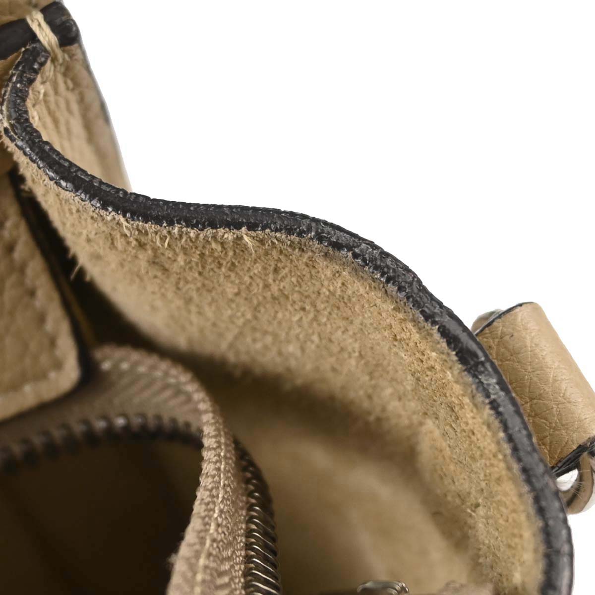 Celine Beige Leather Nano Luggage 2way Shoulder Tote Bag