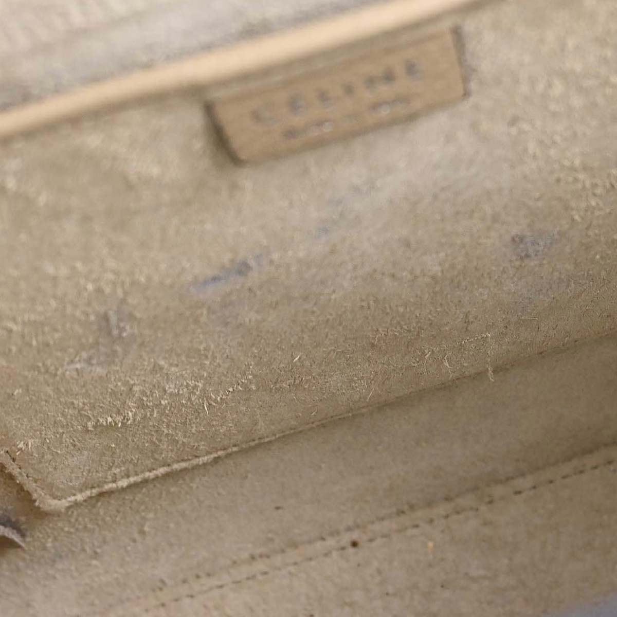 Celine Beige Leather Nano Luggage 2way Shoulder Tote Bag