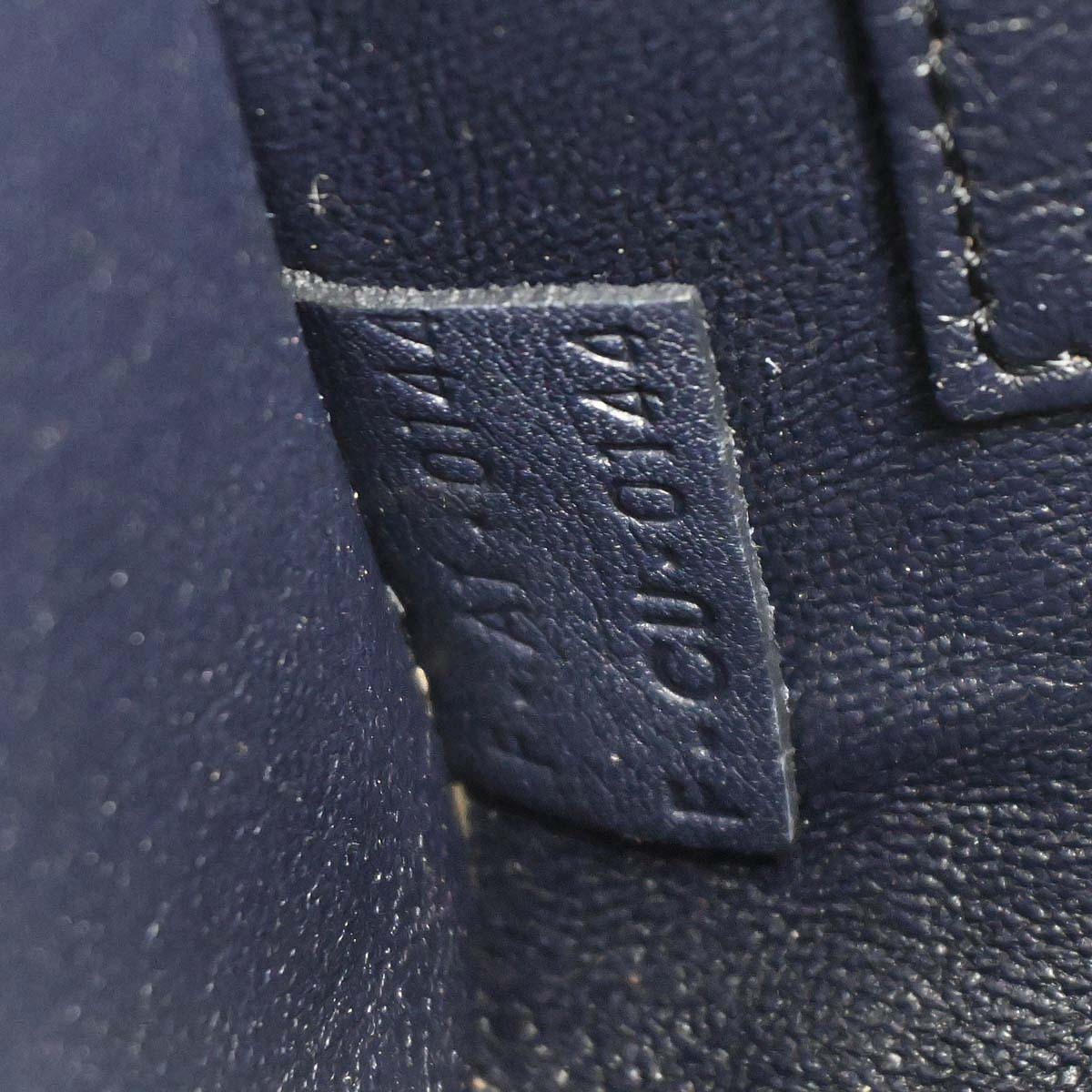 Celine Navy Leather Nano Luggage 2way Shoulder Tote Bag