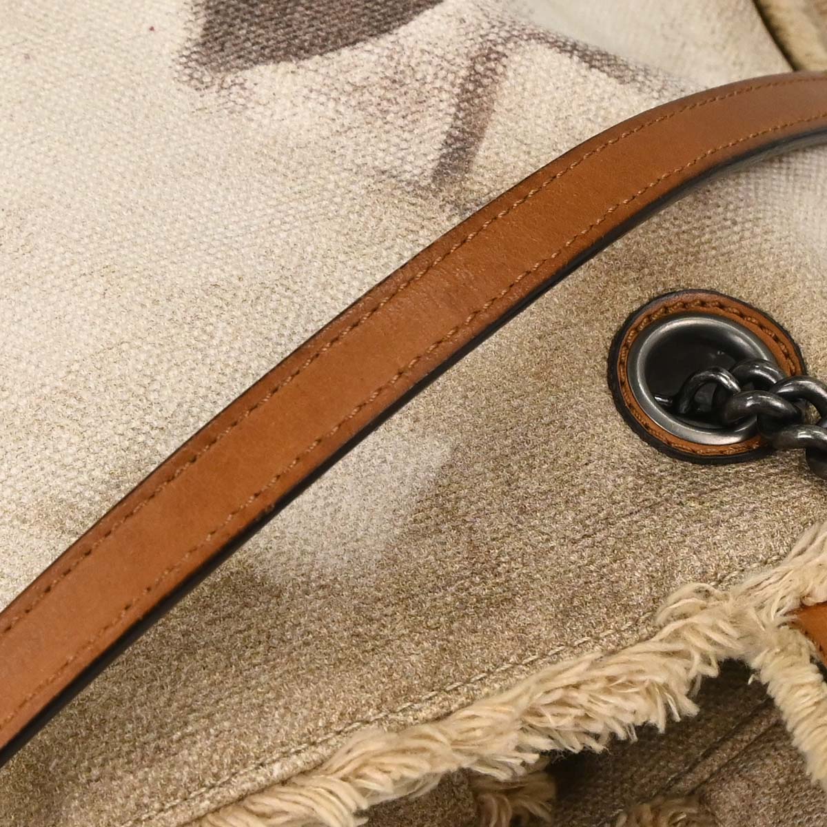 Chanel Beige Canvas Bricolage Graffiti Tote Handbag