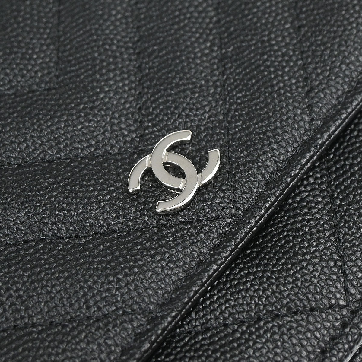 Chanel Black Caviar Skin Classic WOC Wallet on Chain Bag