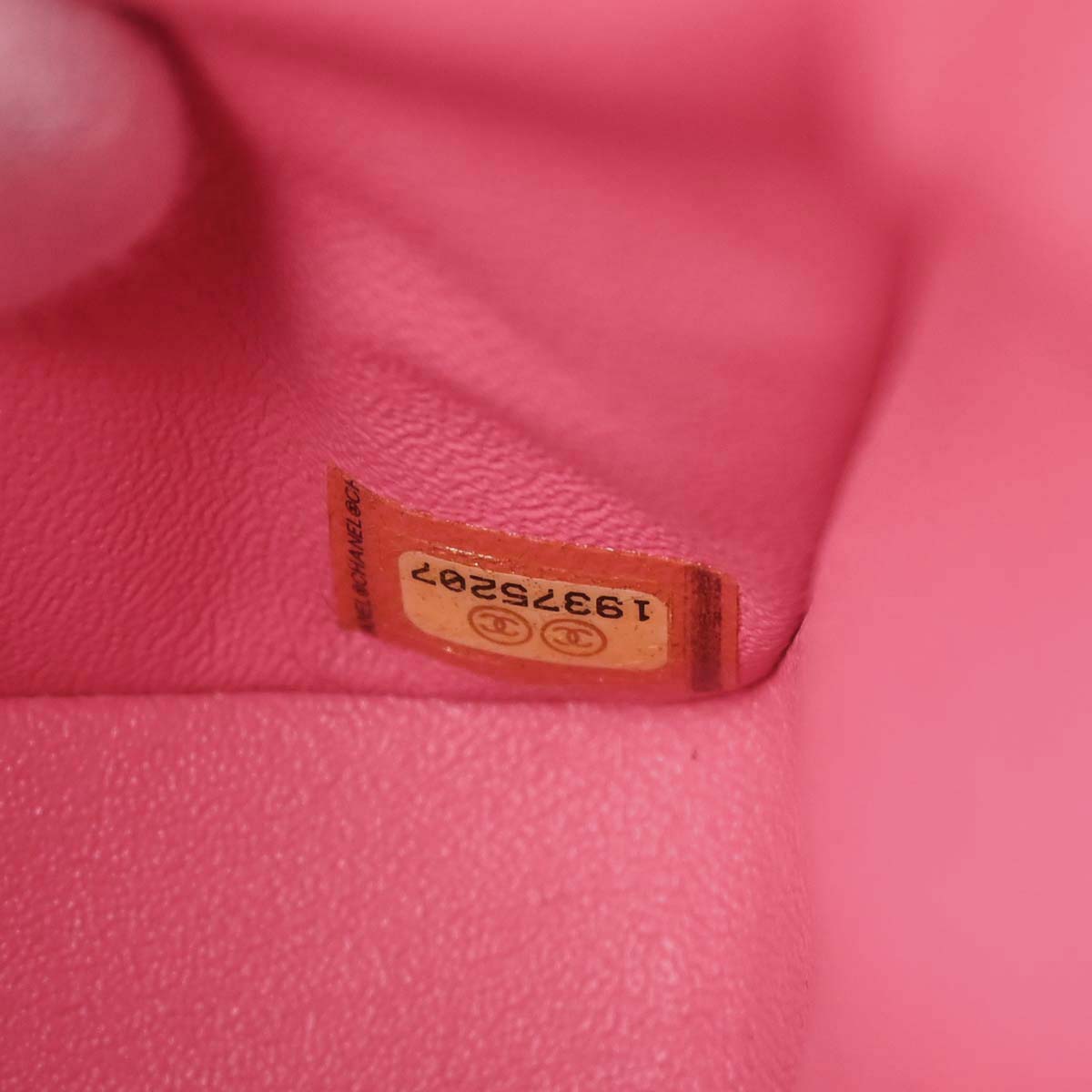 Chanel Pink Cotton Medium Classic Double Flap Shoulder Bag