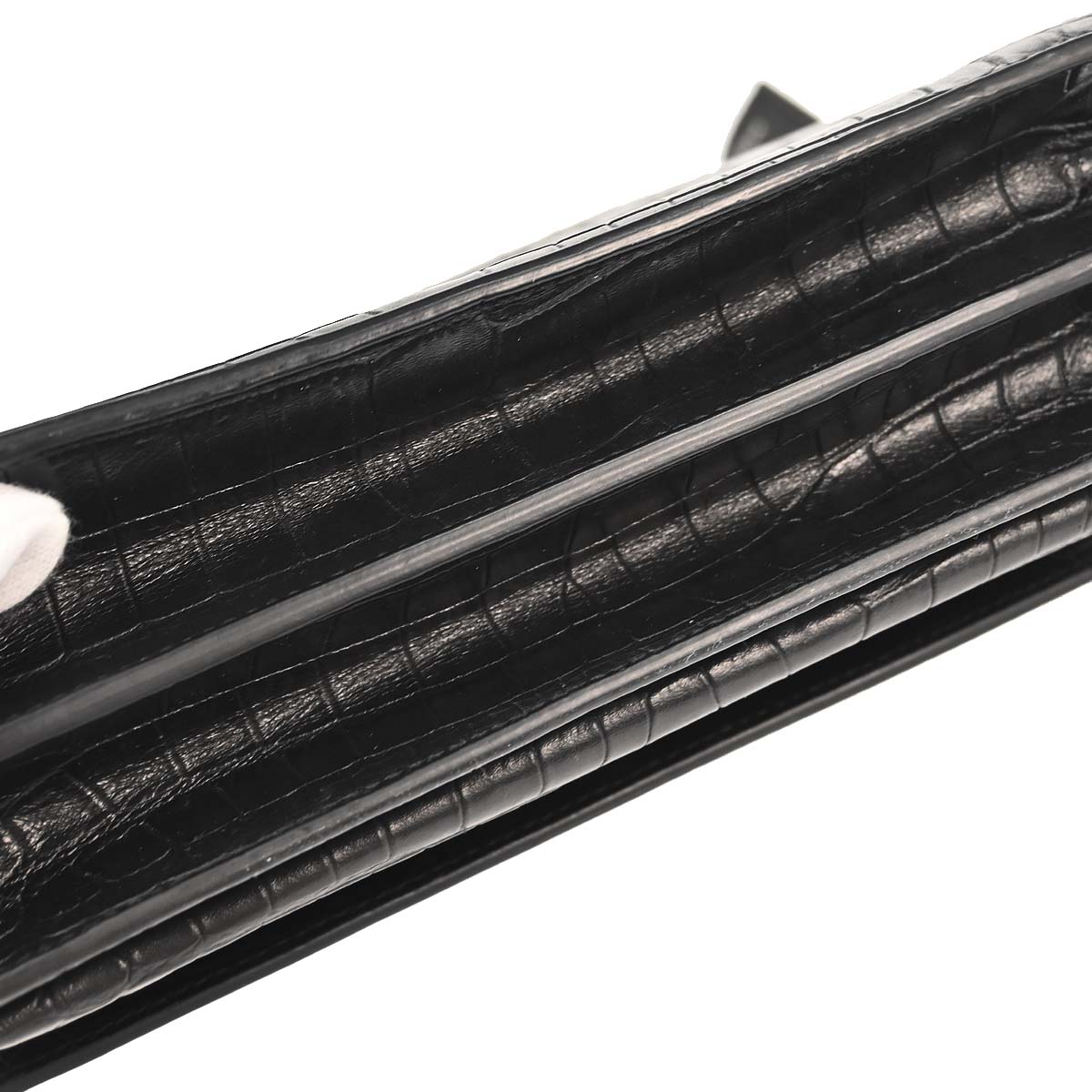 Saint Laurent Black Embossed Leather Sunset Shoulder Bag