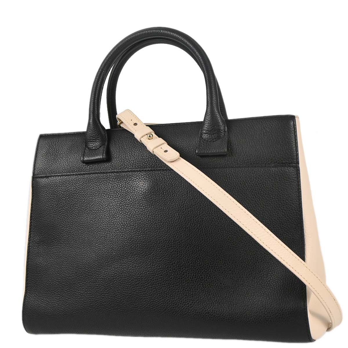 Chanel 2017-2018 Black White Calfskin Neo Executive Cerf 2way Shoulder Tote Bag