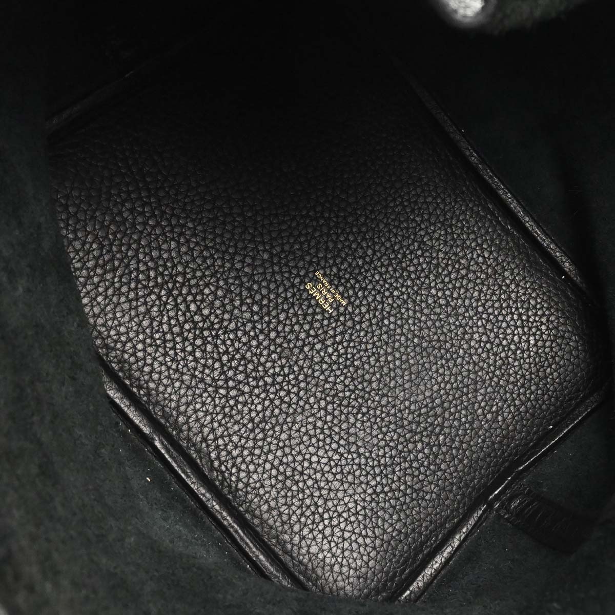 Hermes Black Taurillon Clemence Picotin Lock 22 MM Handbag