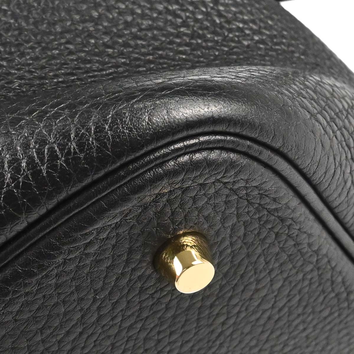 Hermes Black Taurillon Clemence Picotin Lock 22 MM Handbag