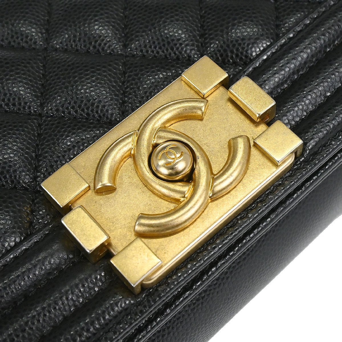 Boy Chanel 2019 Black Caviar Skin Small Chain Shoulder Bag