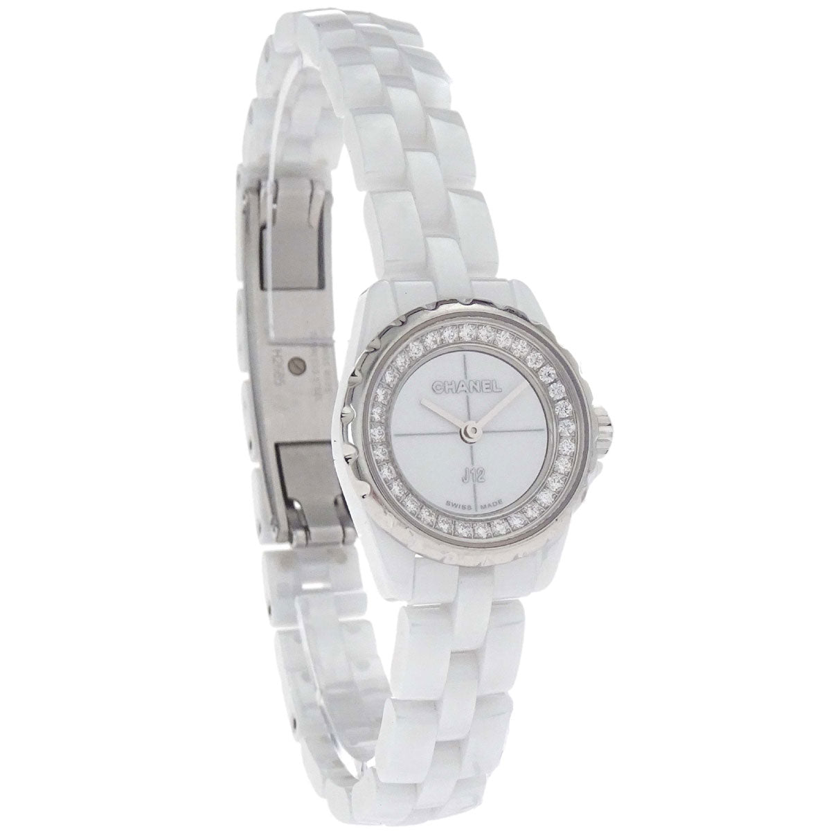 Chanel J12 Ref.H5237 20mm Quartz Watch Ceramic SS Diamond