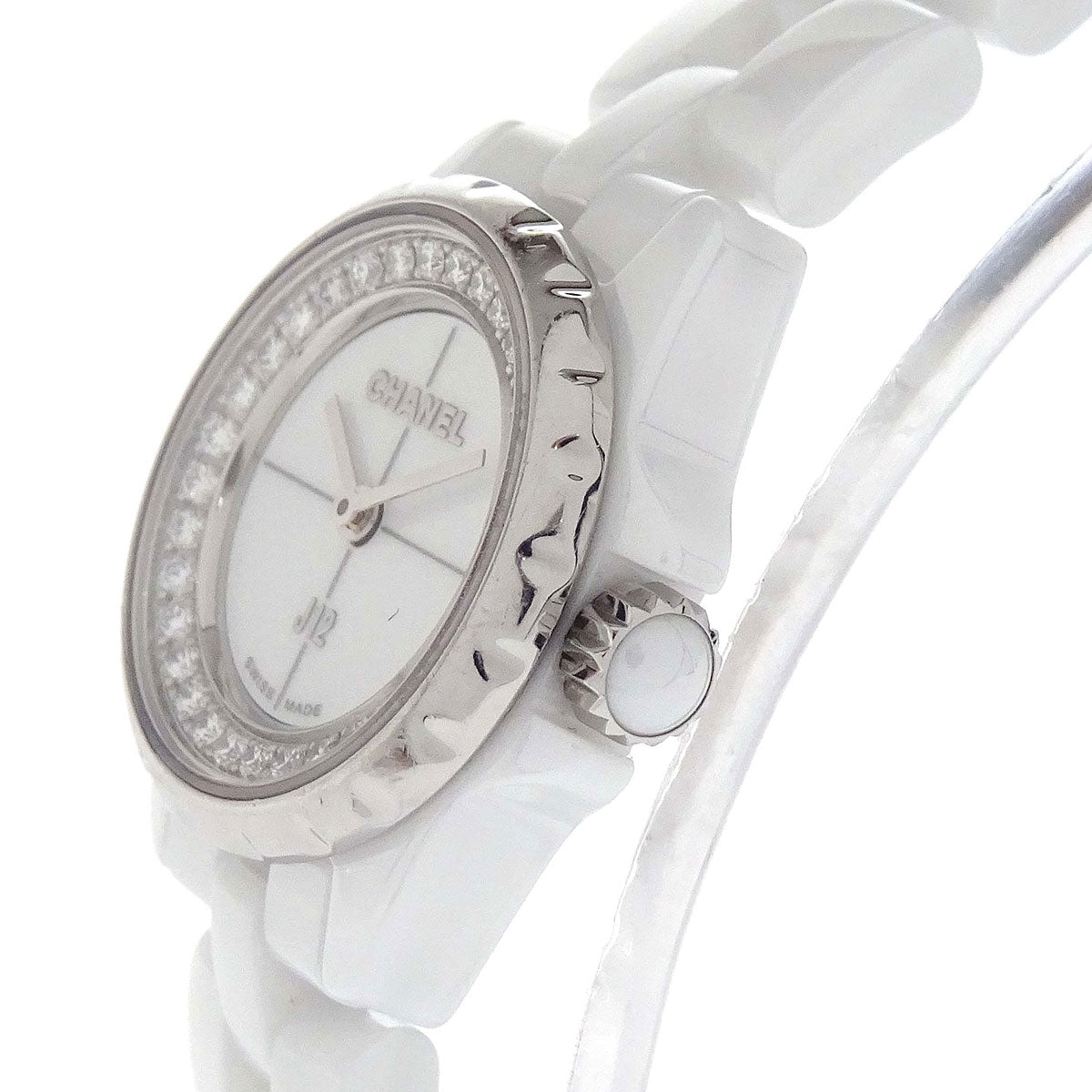 Chanel J12 Ref.H5237 20mm Quartz Watch Ceramic SS Diamond