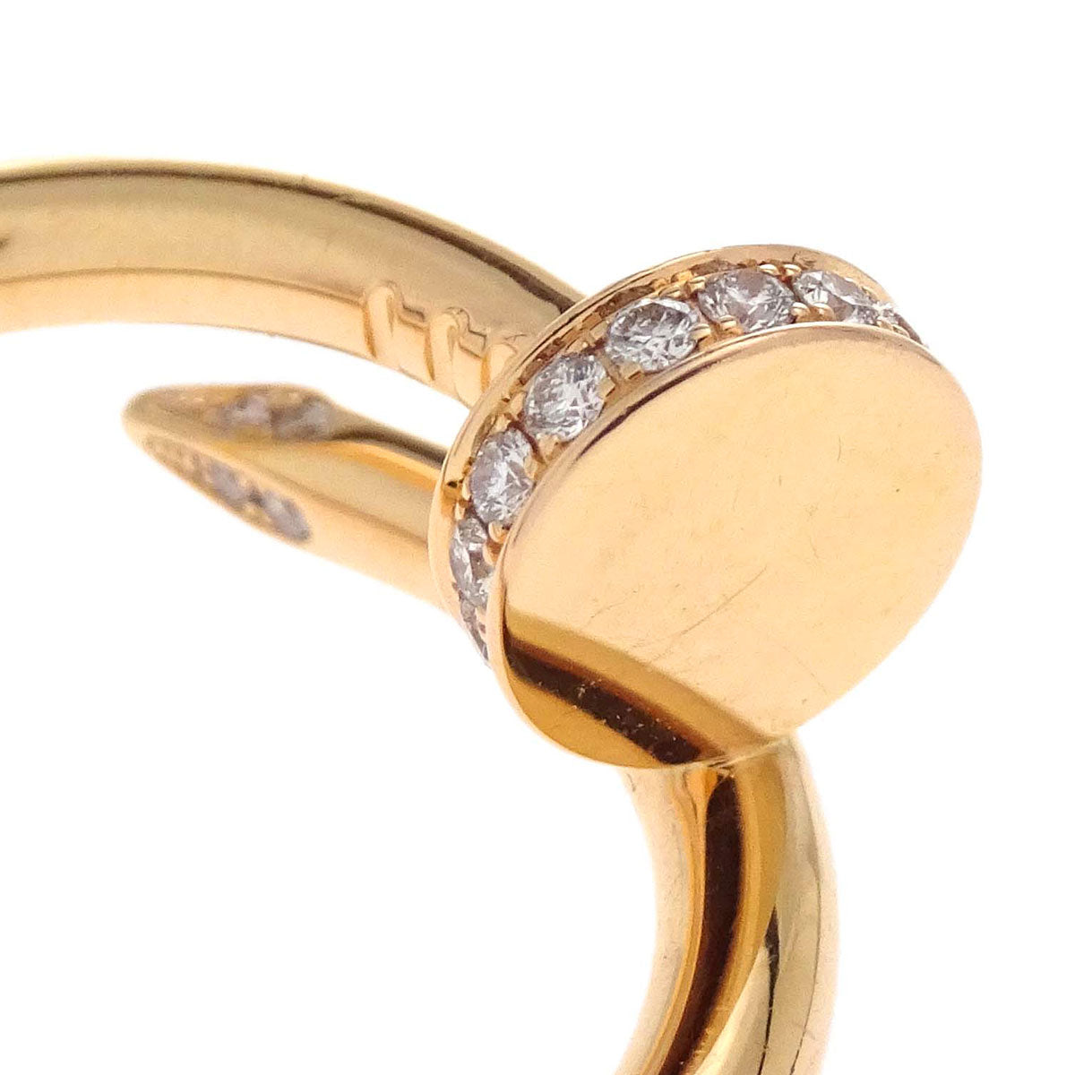 Cartier Juste Un Clou Ring NTO379 Au750 Diamond Gold #53 #52 Jewelry