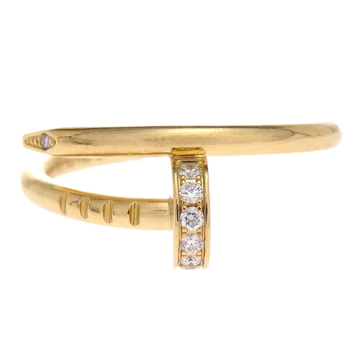 Cartier Juste Un Clou Ring Diamond 523DMD Au750 Gold #46 Jewelry