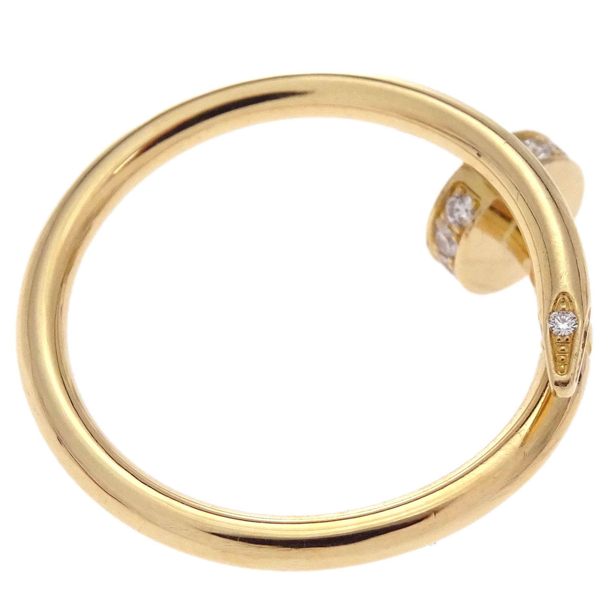 Cartier Juste Un Clou Ring Diamond 523DMD Au750 Gold #46 Jewelry