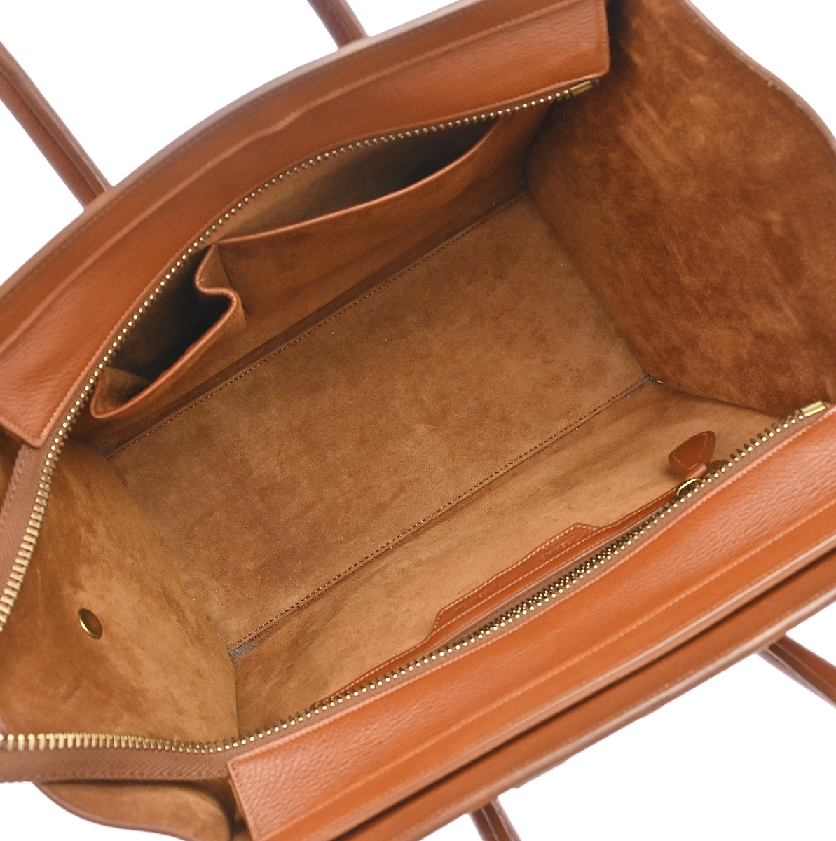 Celine Brown Luggage Micro Tote Handbag