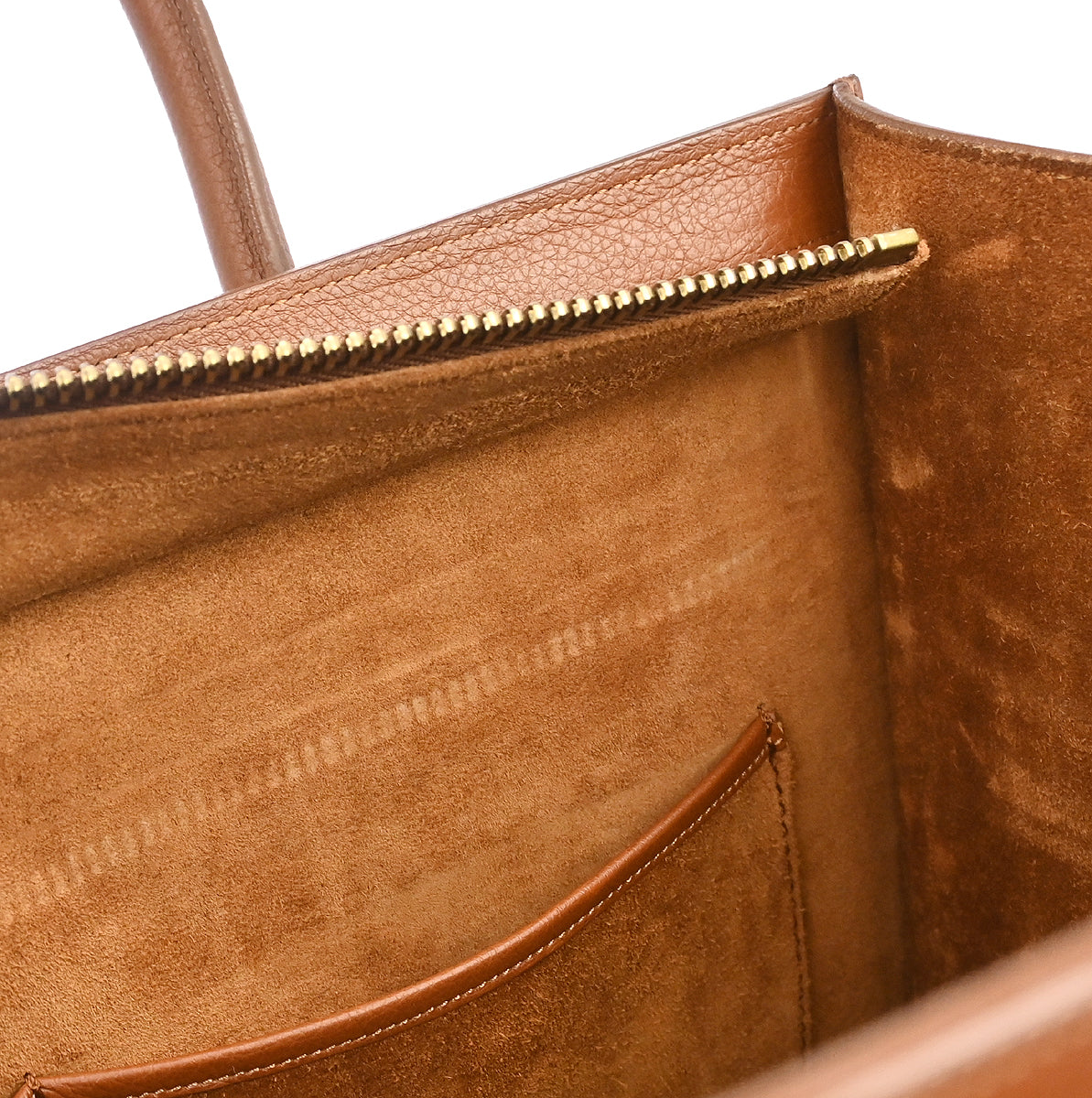 Celine Brown Luggage Micro Tote Handbag