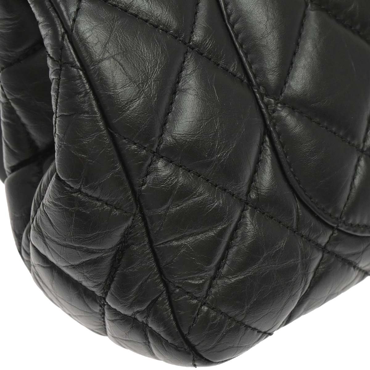 Chanel 2017 Black Calfskin Mademoiselle Lock Hanger Flap Shoulder Bag