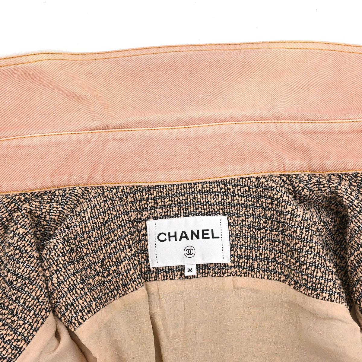Chanel 2016 Tweed Denim Jacket Pink #36