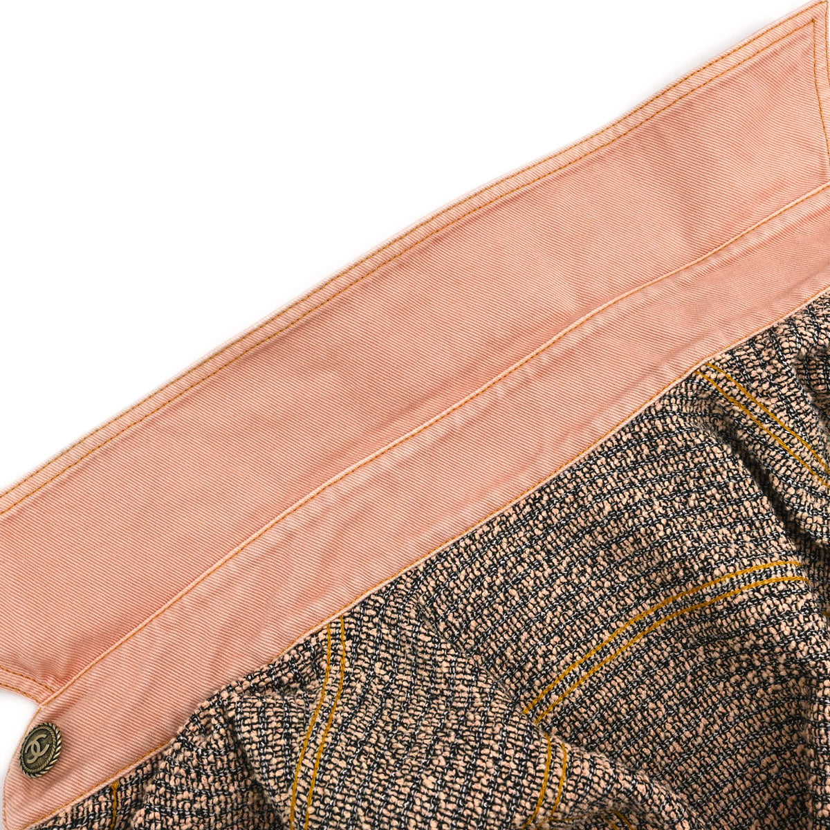Chanel 2016 Tweed Denim Jacket Pink #36
