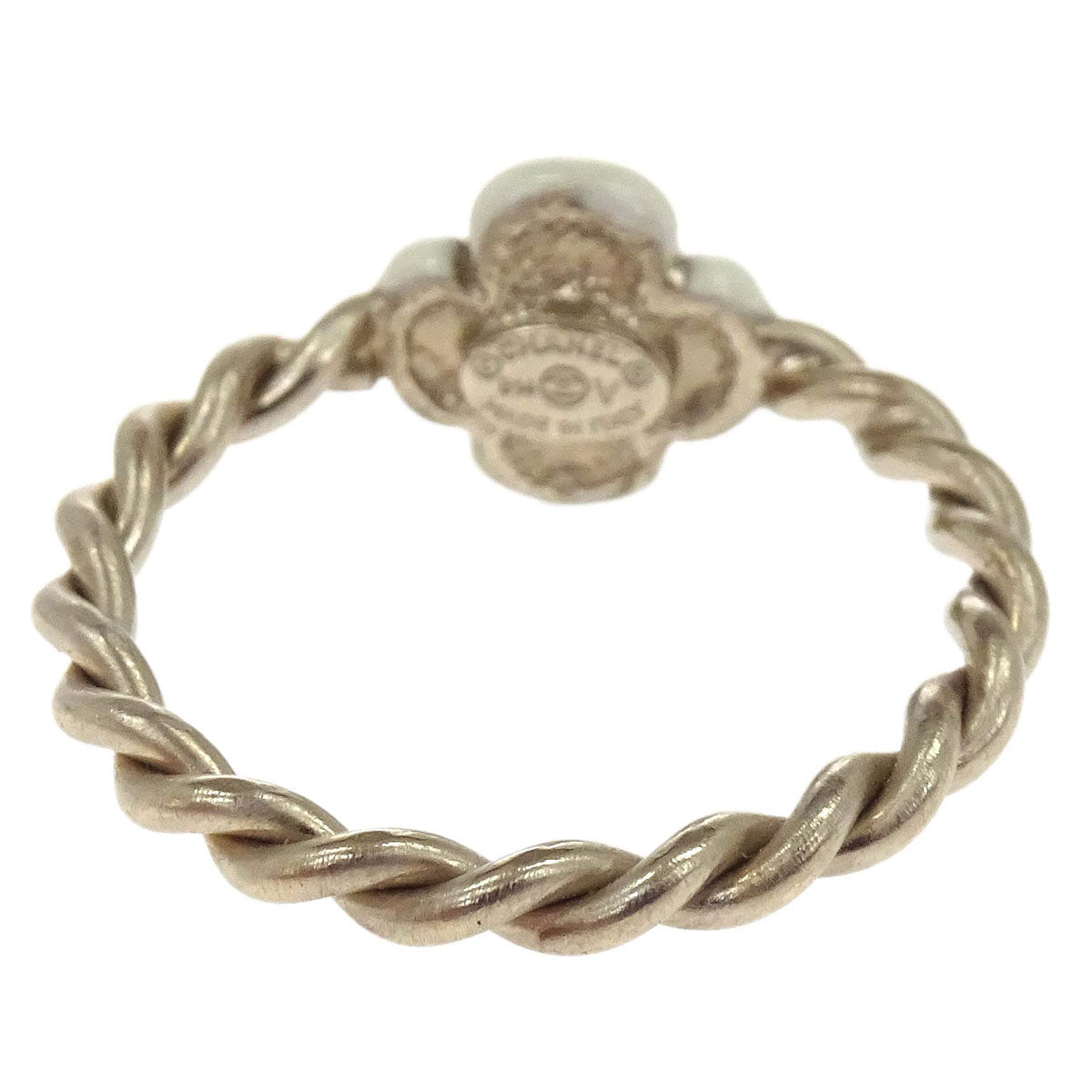 Chanel Ring Twisted Rope Flower Gold #51 B14V