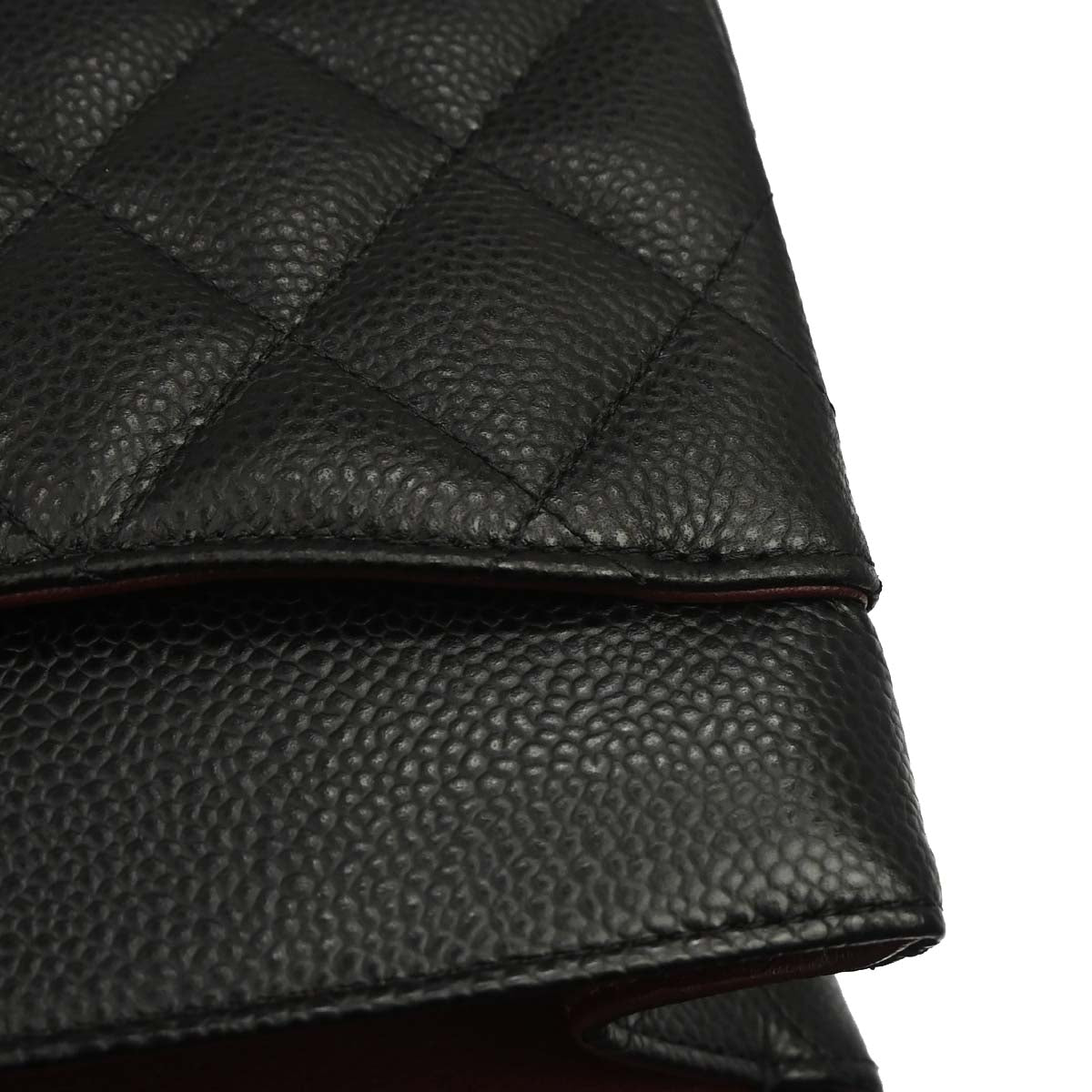 Chanel 2019 Black Caviar Skin Jumbo Classic Double Flap Shoulder Bag