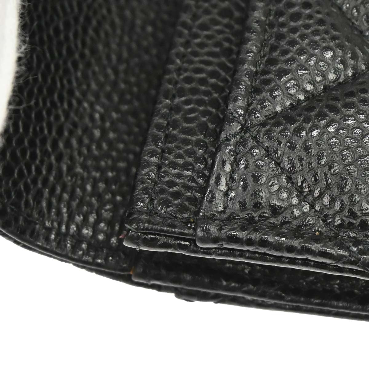 Chanel 2019 Black Caviar Skin Coin Purse Wallet
