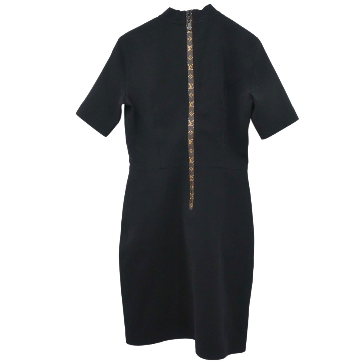 Louis Vuitton Short Sleeve Dress Monogram Black #36