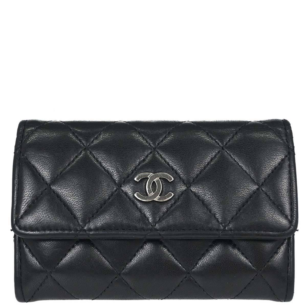 Chanel 2014-2015 Black Lambskin Coin Purse Wallet