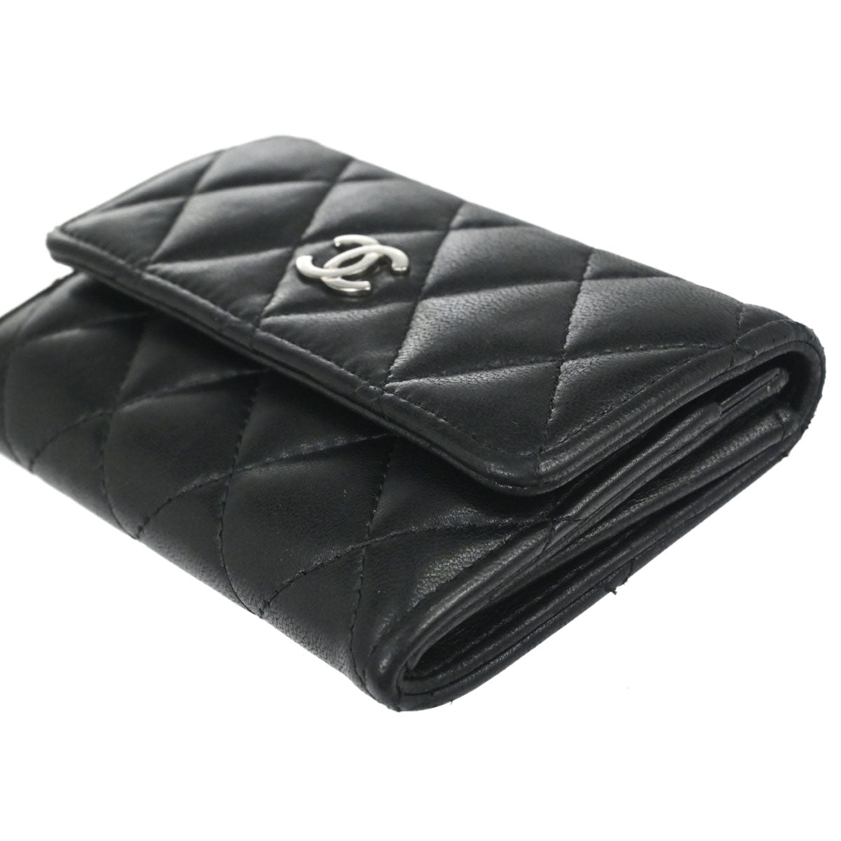 Chanel 2014-2015 Black Lambskin Coin Purse Wallet