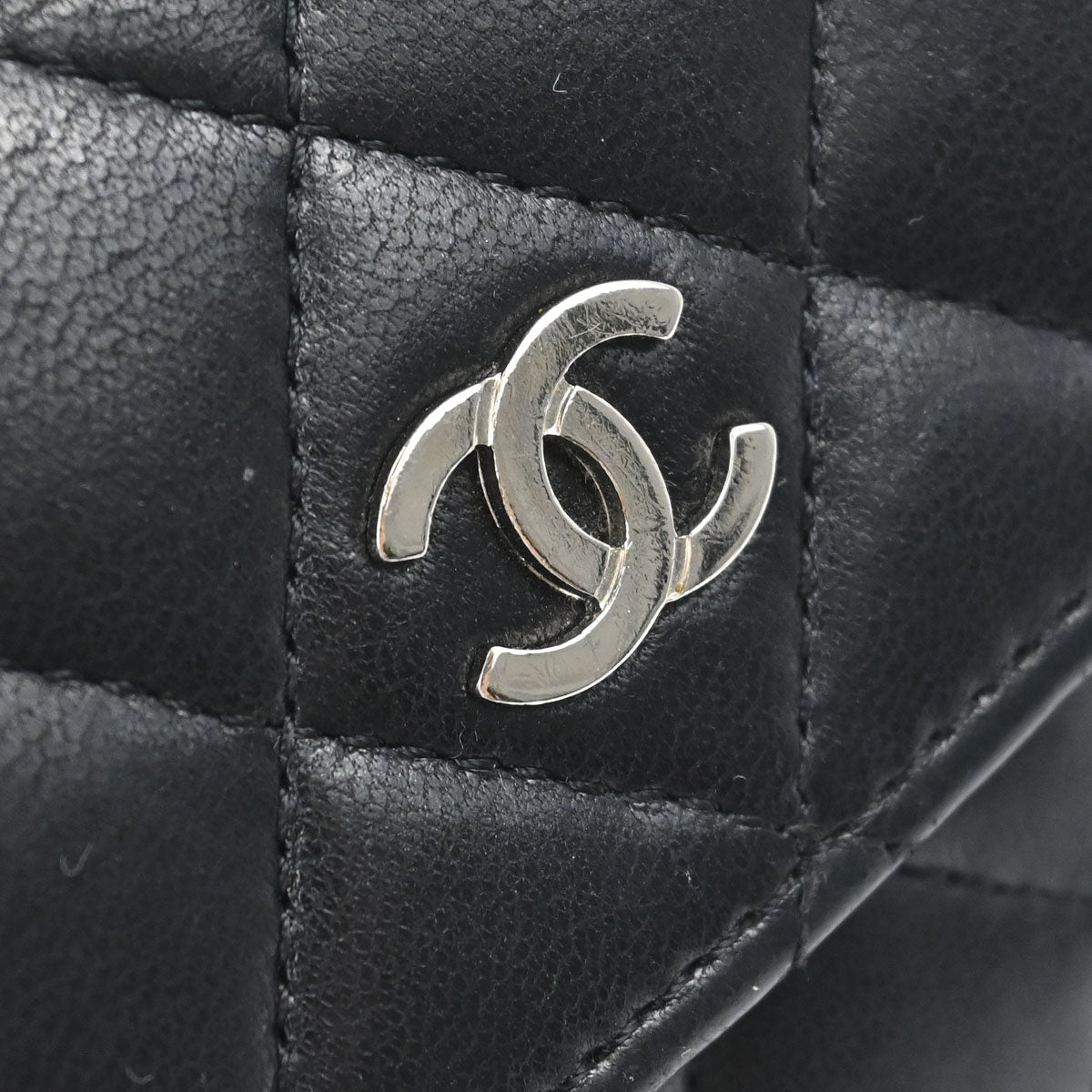 Chanel 2014-2015 Black Lambskin Coin Purse Wallet