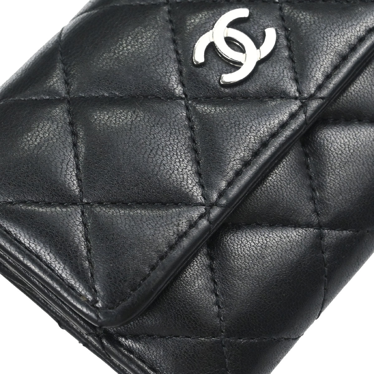 Chanel 2014-2015 Black Lambskin Coin Purse Wallet