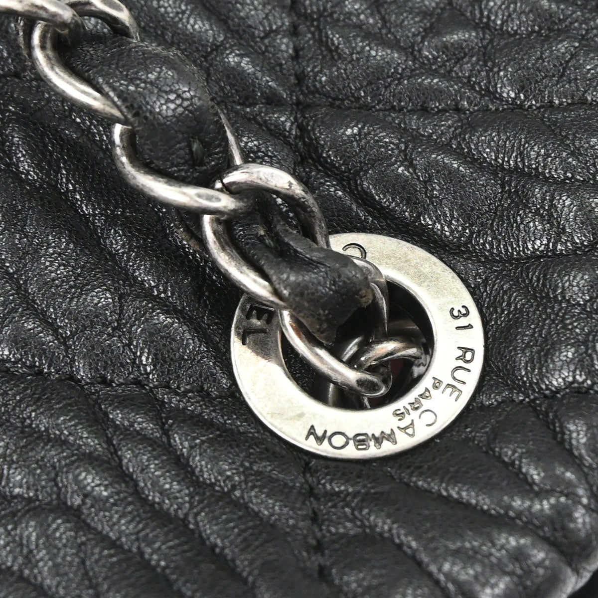 Chanel 2015-2016 Black Lambskin Tote Handbag