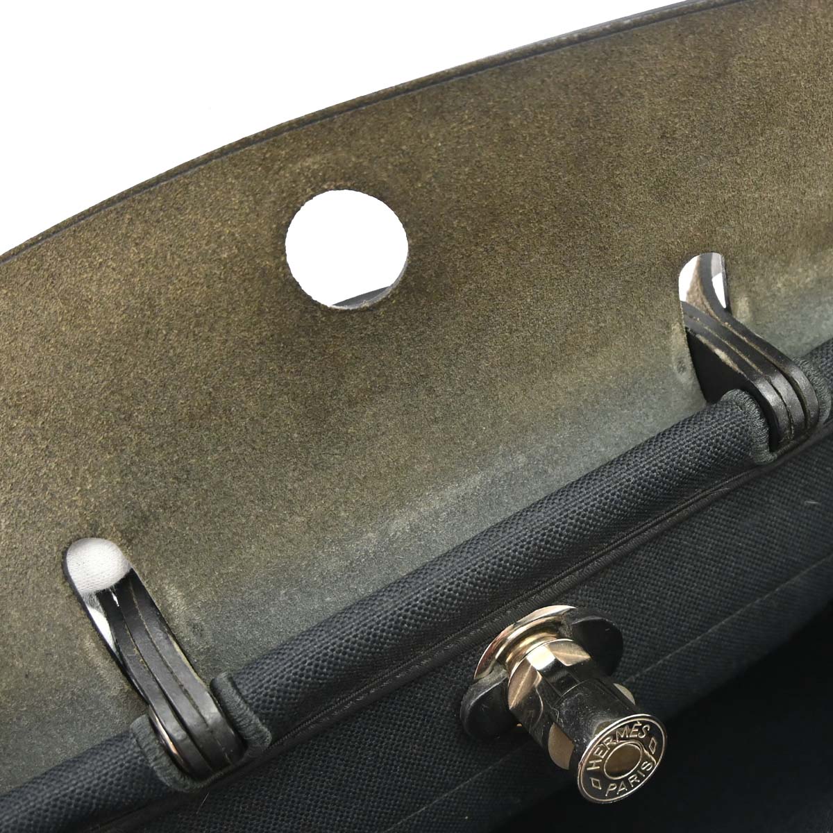 Hermes Black Toile Officier Herbag Zip PM 2way Shoulder Handbag