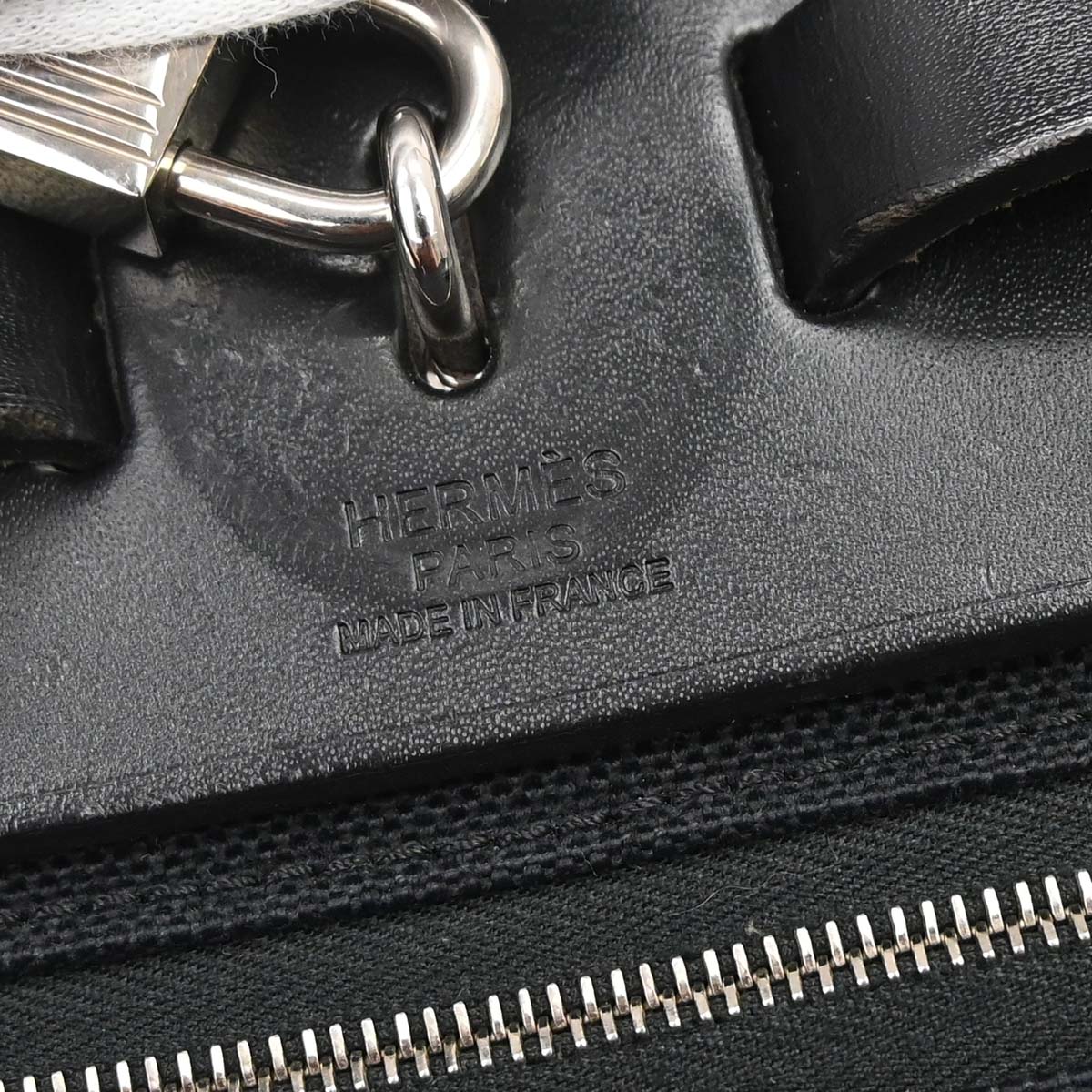 Hermes Black Toile Officier Herbag Zip PM 2way Shoulder Handbag