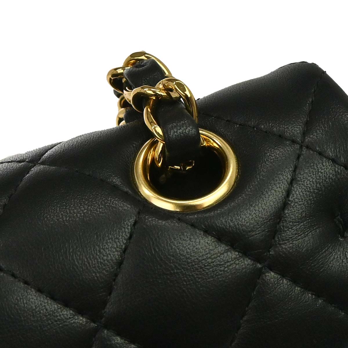 Chanel 2019 Black Lambskin Medium Classic Double Flap Shoulder Bag