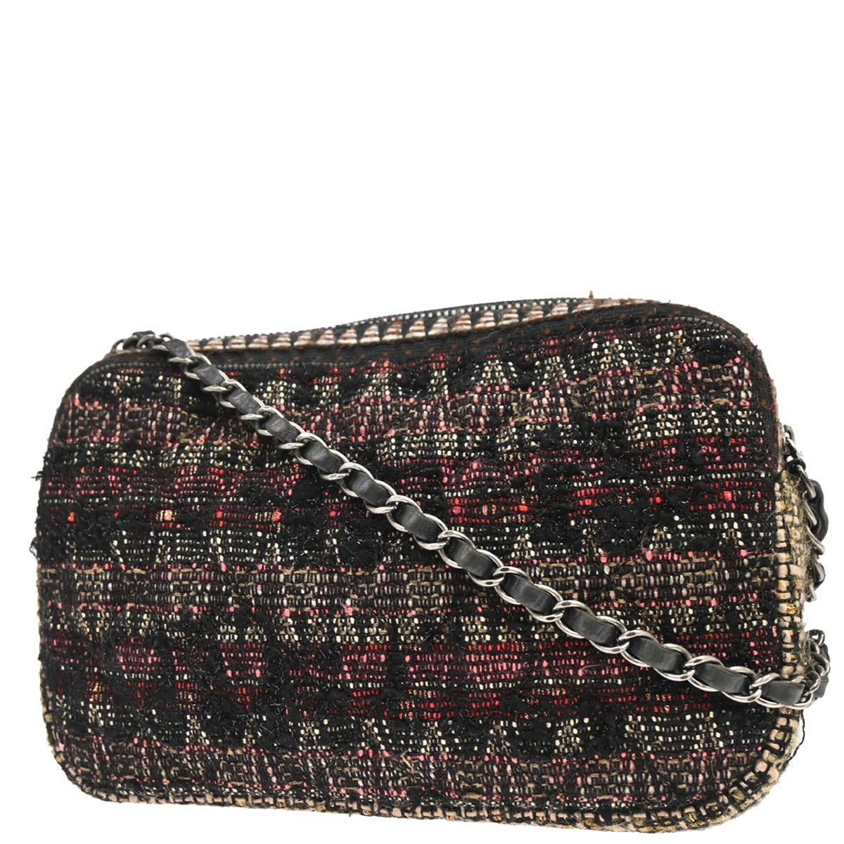 Chanel 2014-2015 Brown Tweed Paris-Dallas Camera Bag Large Shoulder Bag
