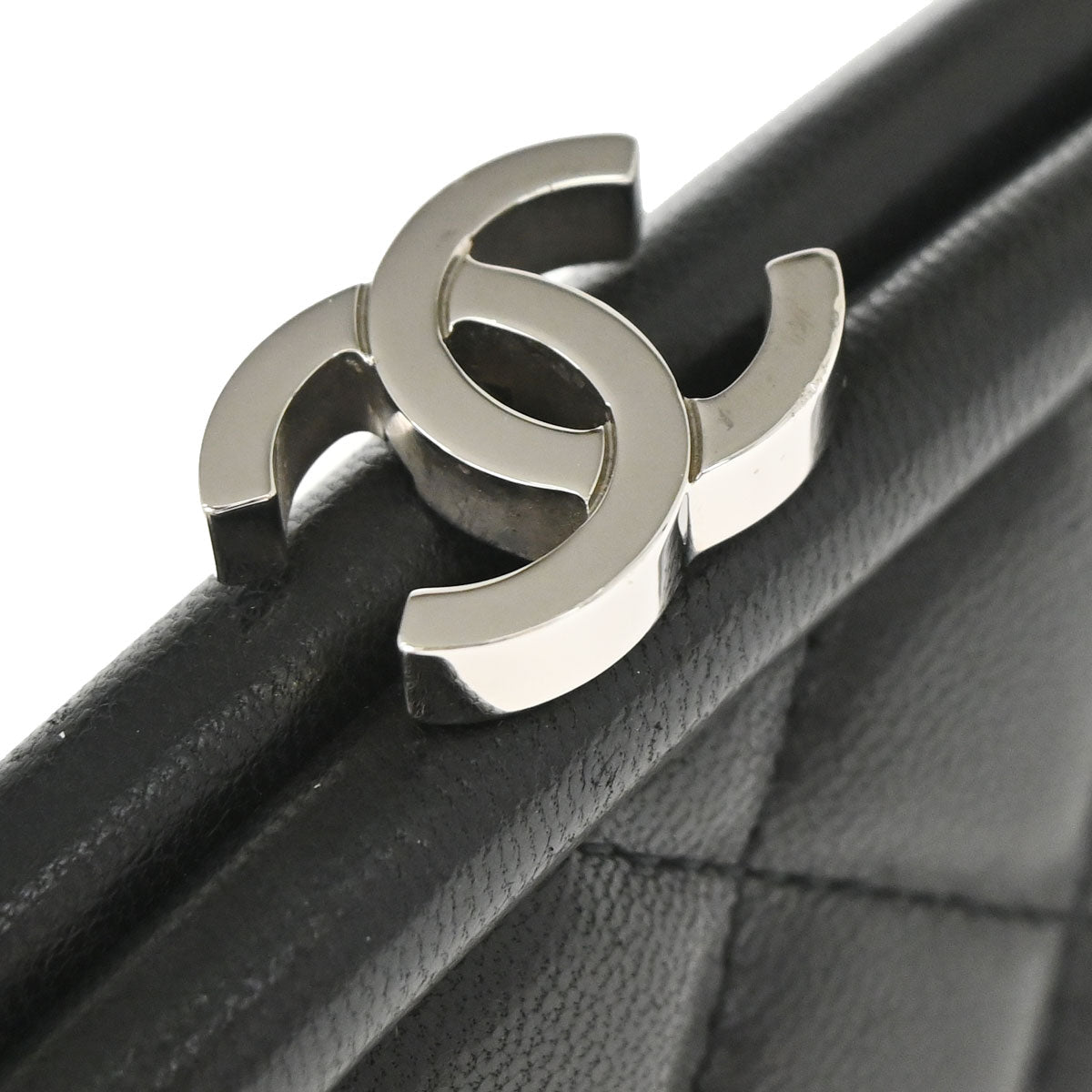 Chanel 2010-2011 Black Lambskin Clutch Bag