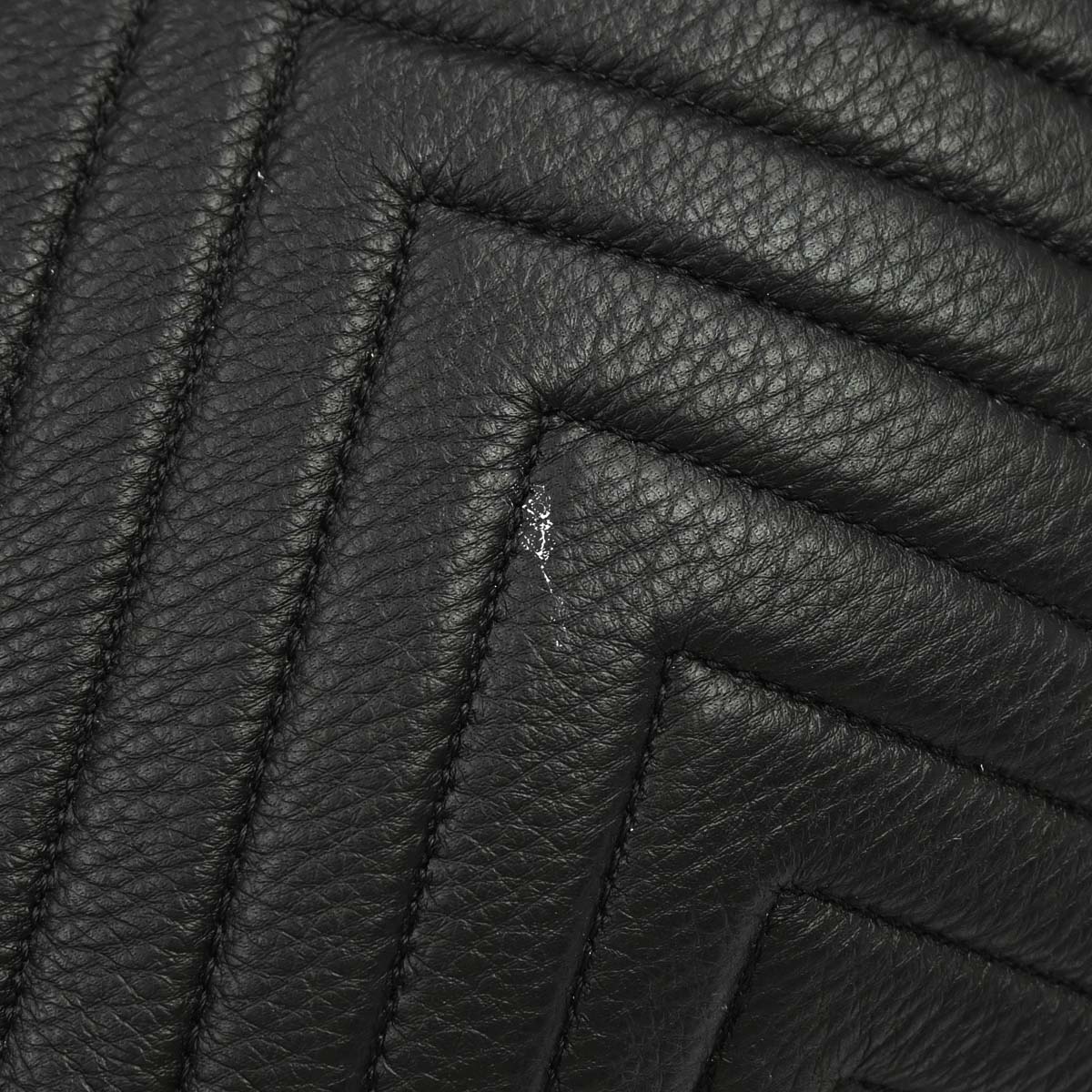 Chanel 2017 Black Deerskin Urban Spirit Chevron Drawstring Bucket Tote Handbag