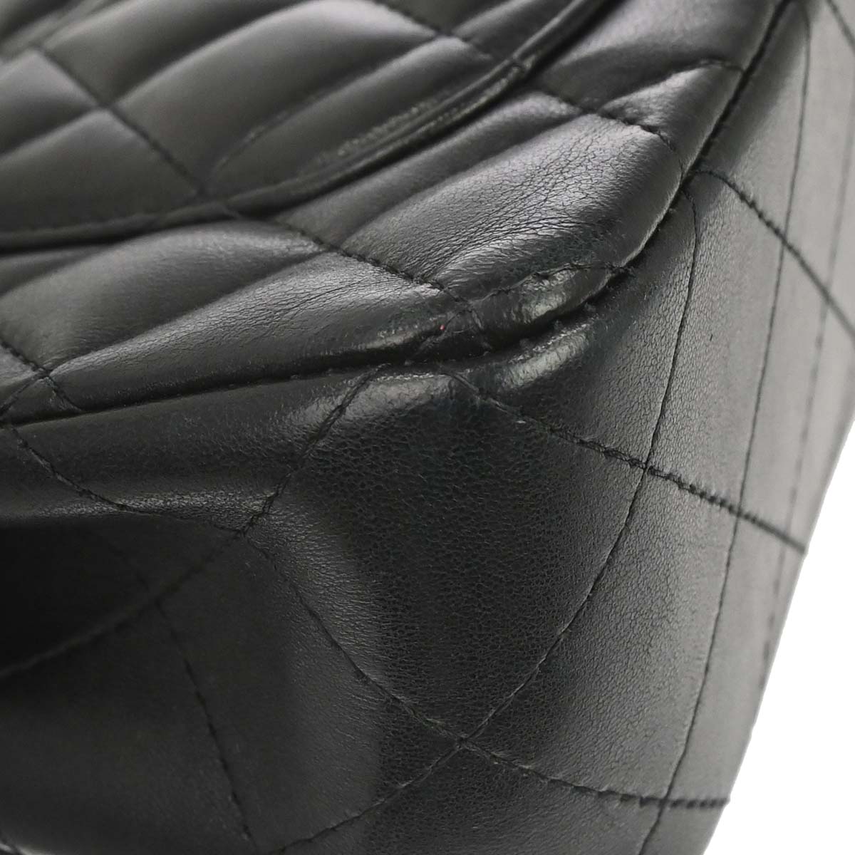 Chanel 2017 Black Lambskin Classic Flap Shoulder Bag