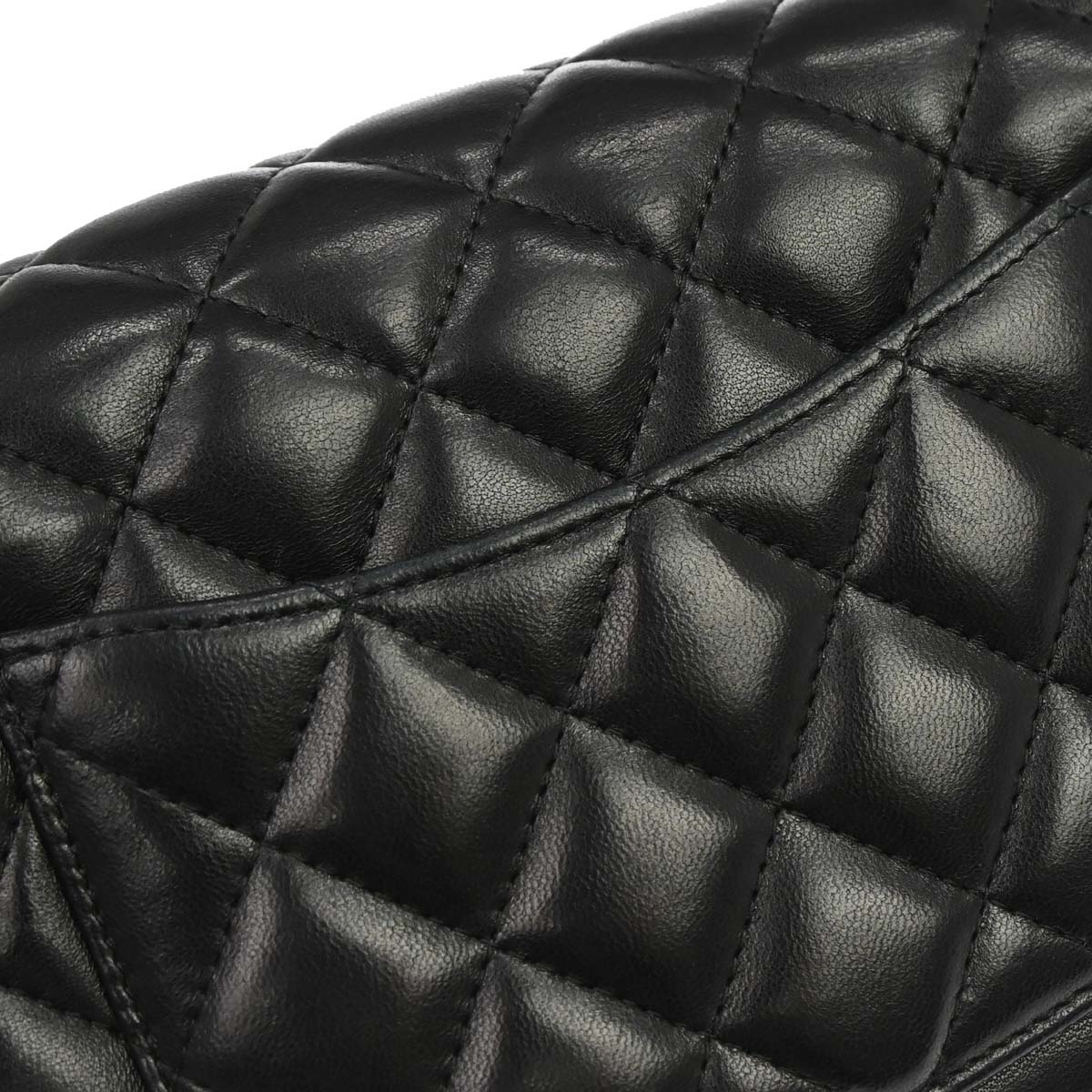 Chanel 2017 Black Lambskin Classic Flap Shoulder Bag
