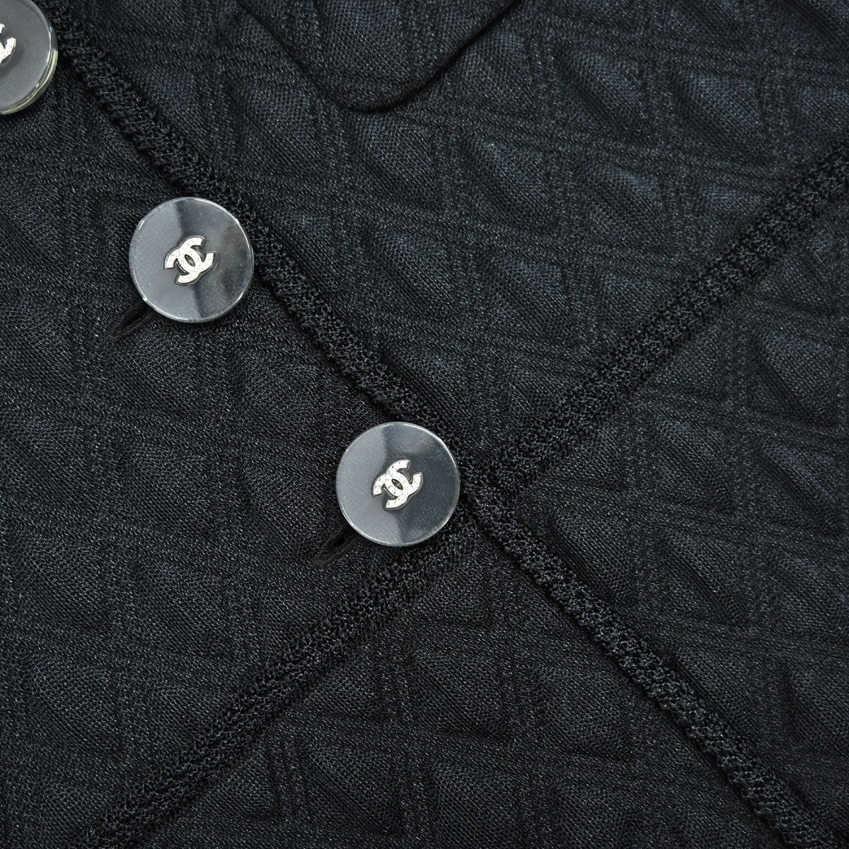 Chanel 2017 Single Breasted Collarless Jacket Black #40