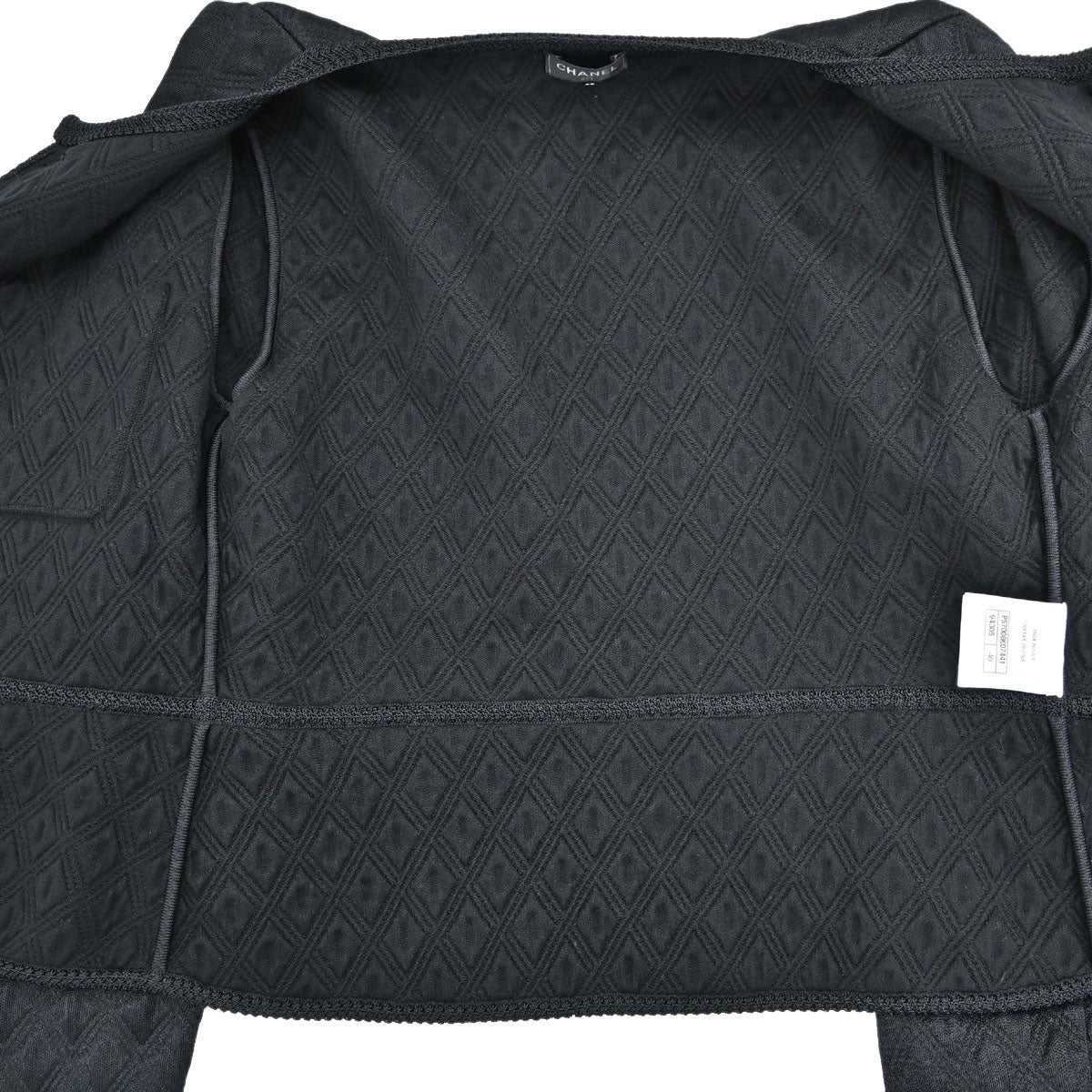 Chanel 2017 Single Breasted Collarless Jacket Black #40