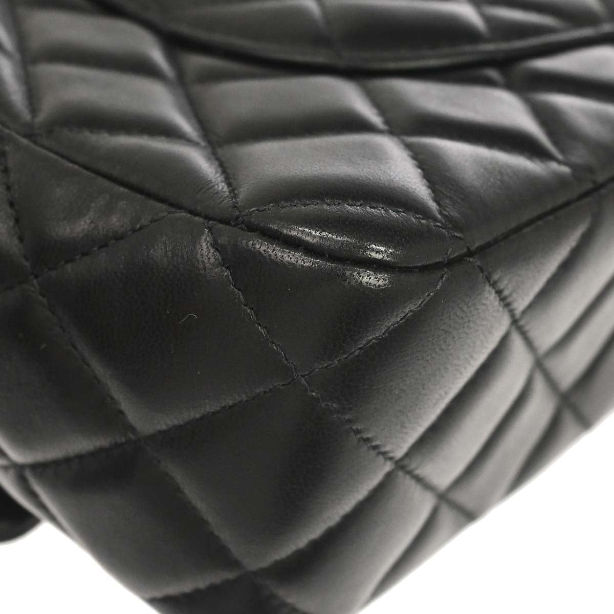 Chanel 2014 Black Lambskin Valentine Single Flap Shoulder Bag