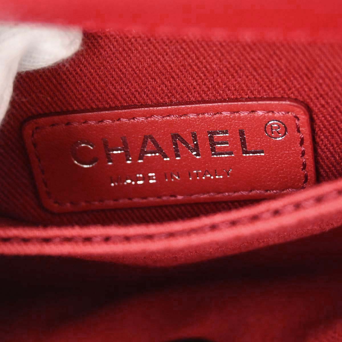 Chanel 2017 Red Caviar Skin Coco Handle 2way Shoulder Handbag