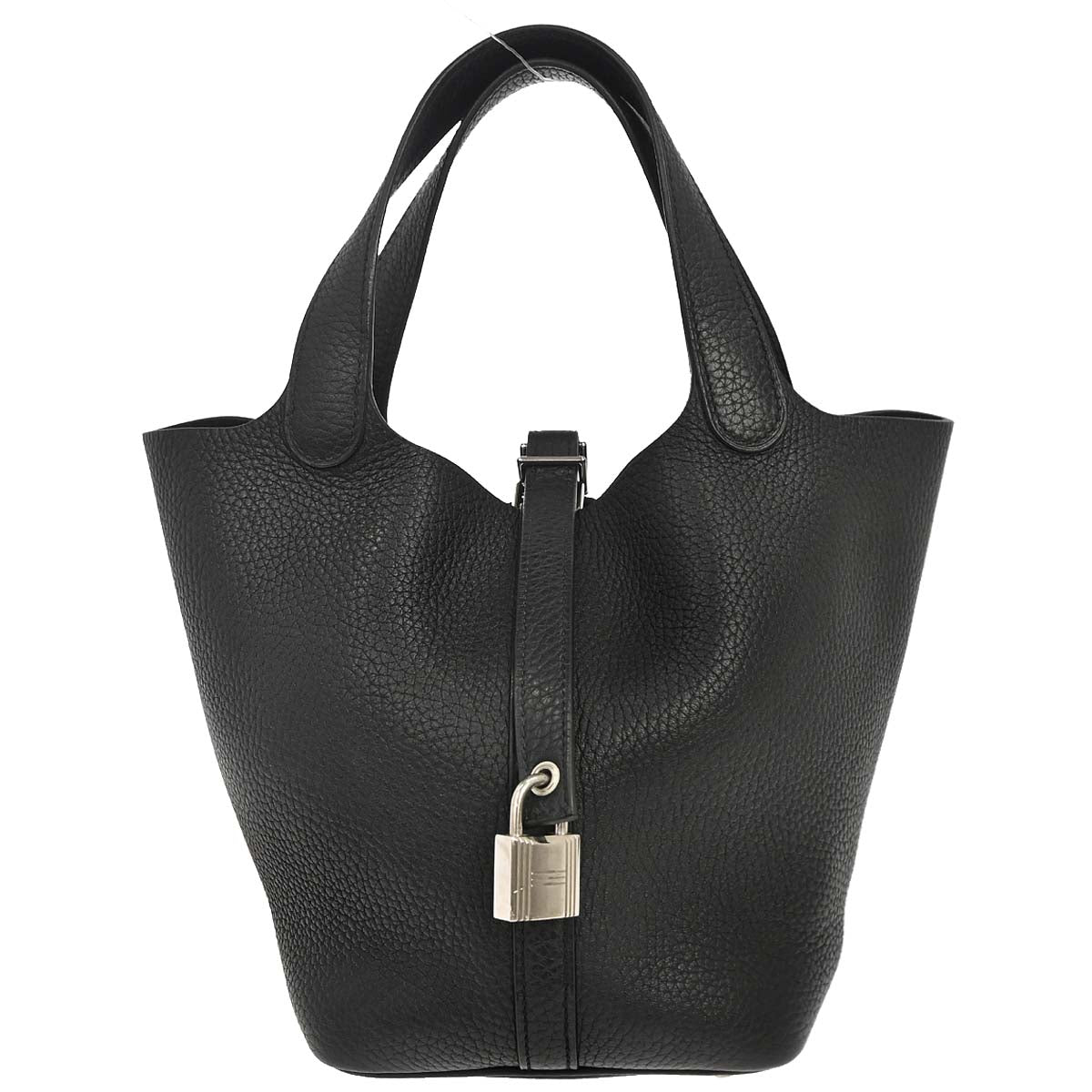 Hermes Black Taurillon Clemence Picotin Lock 18 PM Handbag