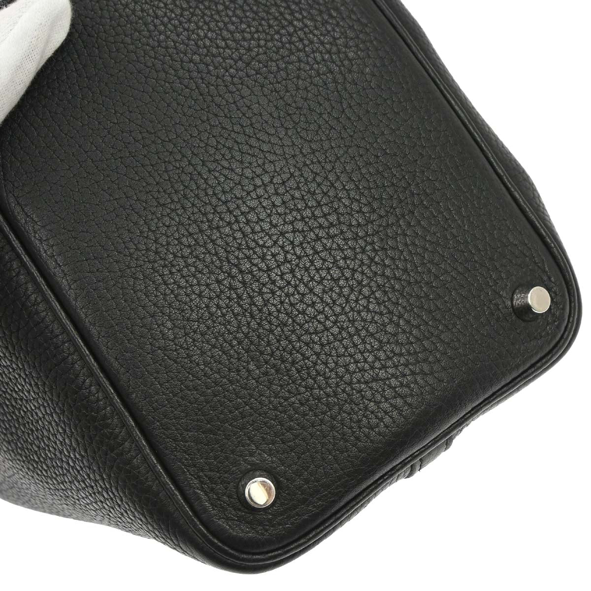 Hermes Black Taurillon Clemence Picotin Lock 18 PM Handbag