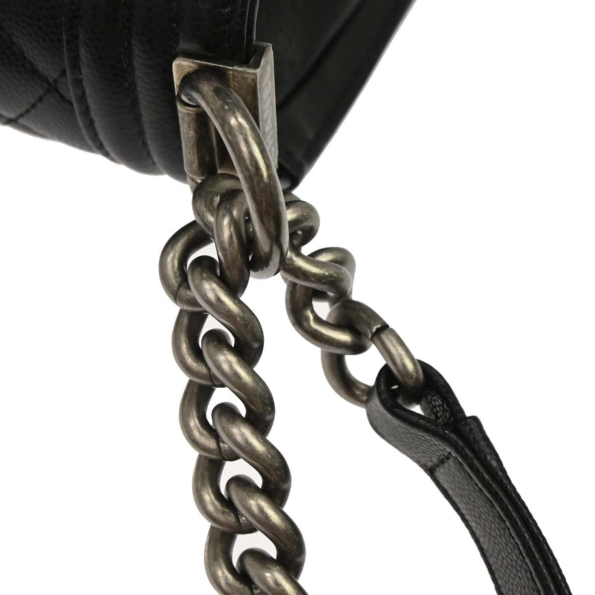 Boy Chanel 2019 Black Caviar Skin Small Chain Shoulder Bag