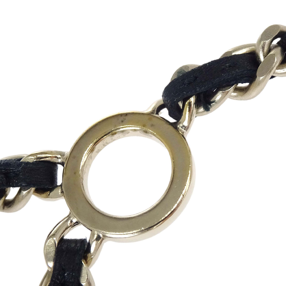 Chanel Chain Belt Medallion Gold Black Small Good
