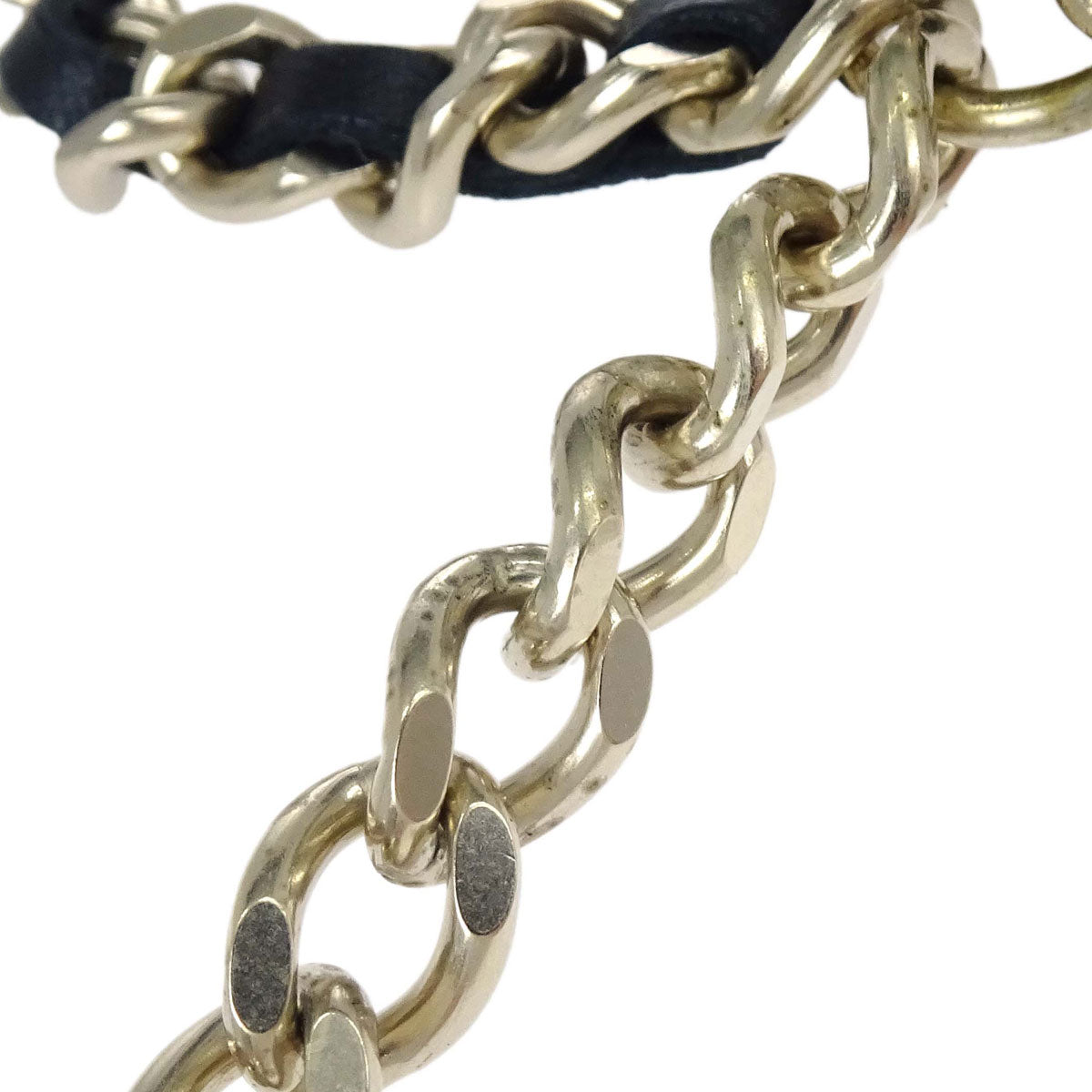 Chanel Chain Belt Medallion Gold Black Small Good
